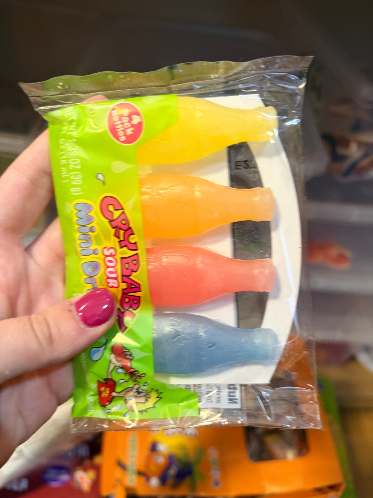 Cry Baby Wax Sour Mini Drinks – Extra savanyú folyadékkal töltött rágócukorka 39g