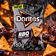 Doritos BBQ Sweet Tang 180 g - Édeskes-füstös BBQ ízű kukorica tortilla chips 180 g
