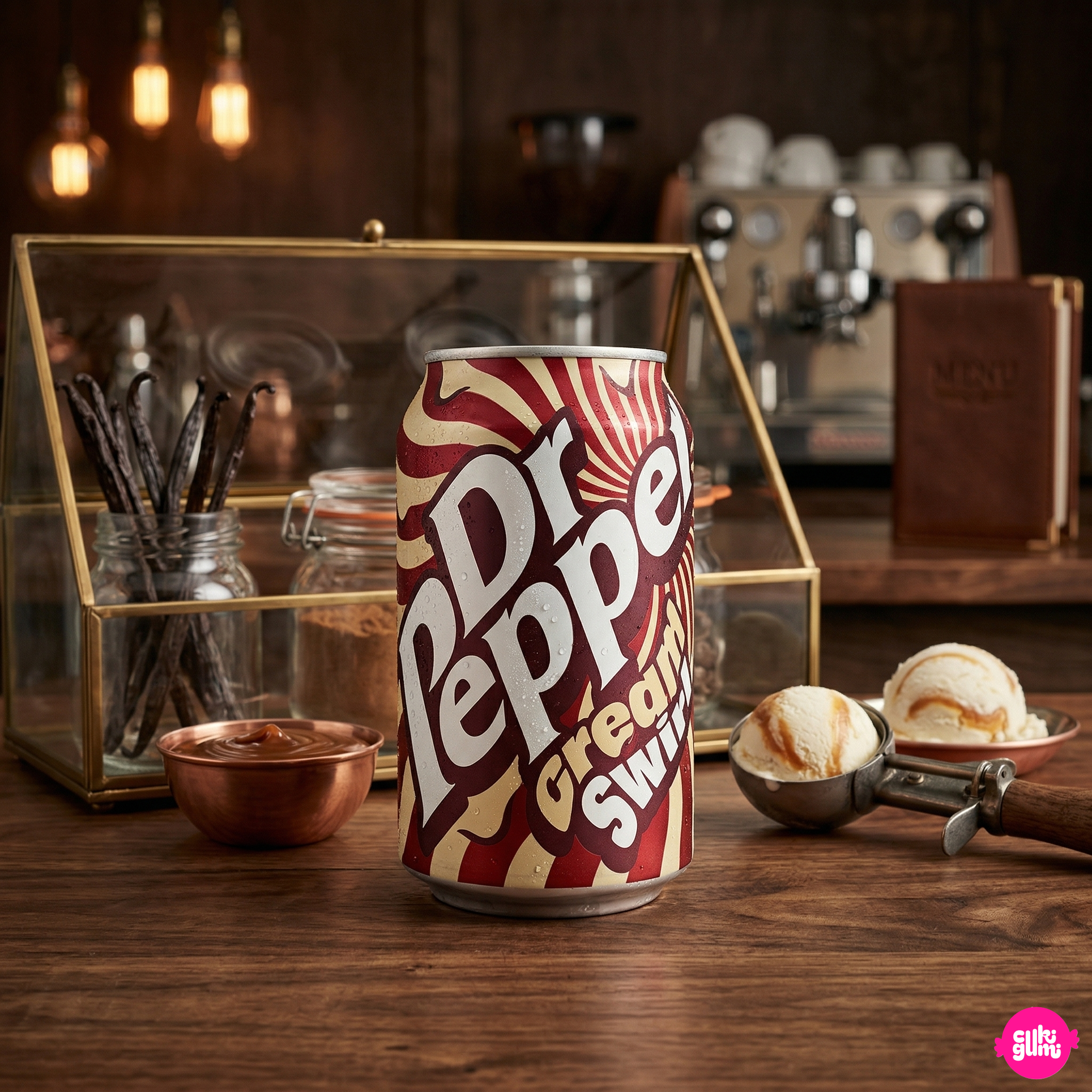 Dr Pepper Cream Swirl 330 ml - Krémes vanilíiás ízű szénsavas üditőital