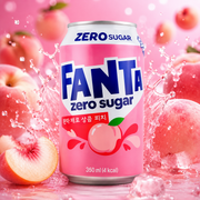 Fanta Zero cukormentes fehér őszibarack ízű üditő 350 ml – Fanta Zero White Peach