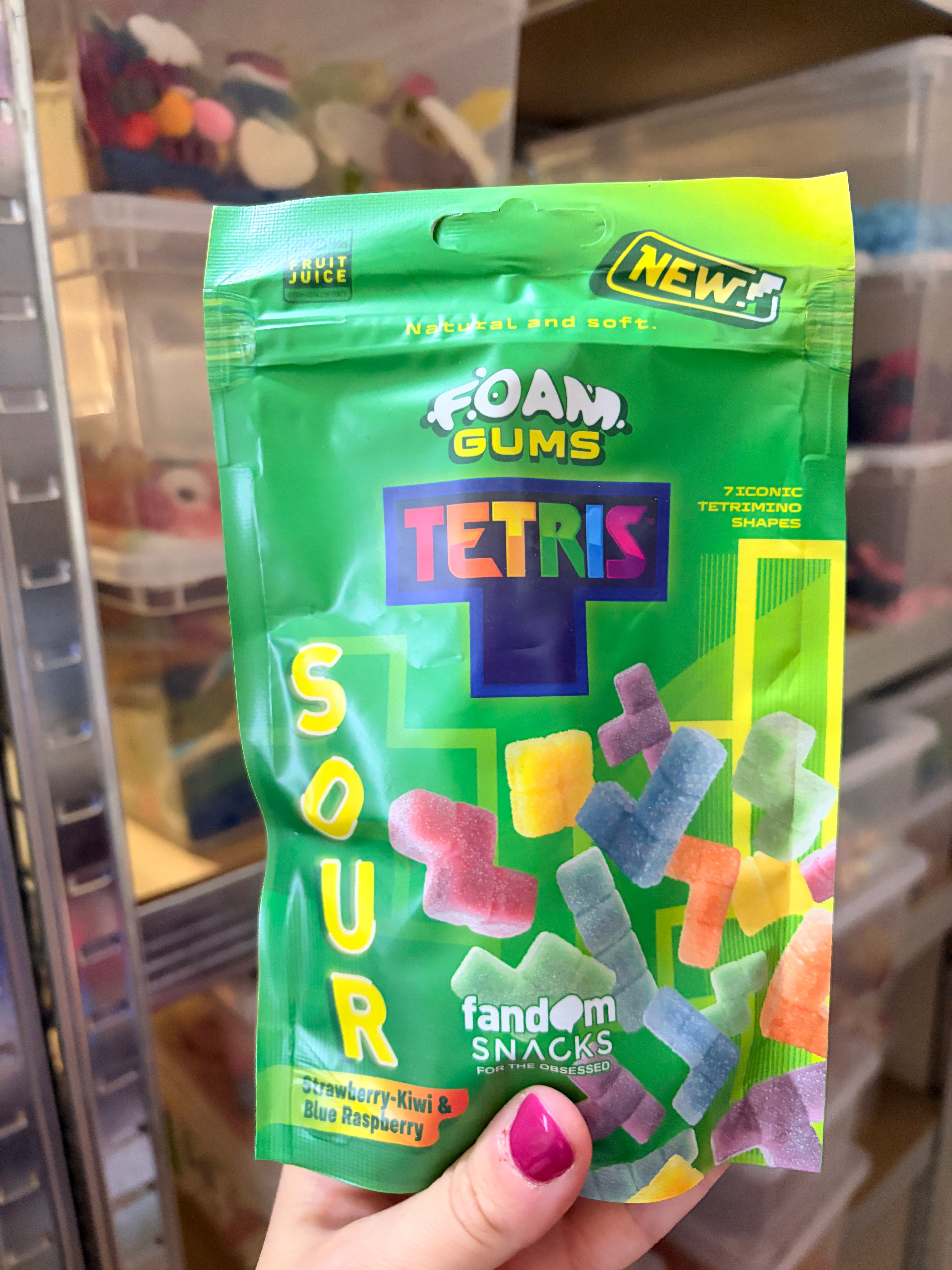 Fandom Snacks Foam Gums Tetris Sour 125 g – Savanyú Habos Gumicukor Tetris Formában