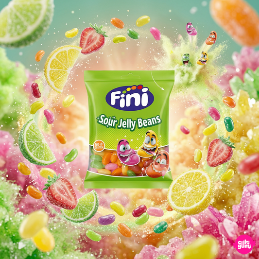 Fini Jelly Beans Sour 85 g – Savanyú Gyümölcsös Gumibab Válogatás