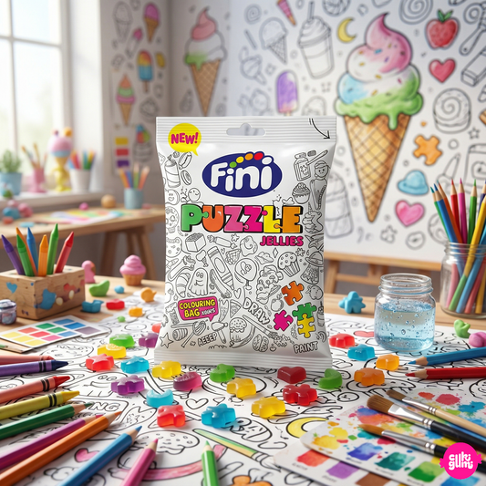 Fini Puzzle Mix Bag 90 g – Puzzle Formájú Gyümölcsös Gumicukor