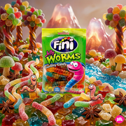 Fini Halal Jelly Worms 75 g – Gyümölcsös és Savanyú Gumiférgek