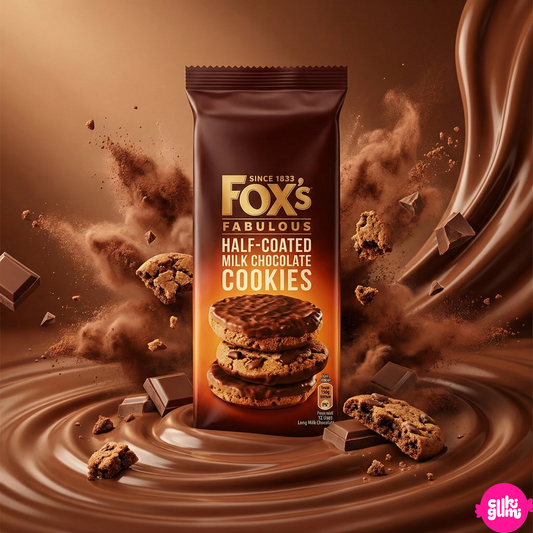 Fox's Félig Tejcsokoládéval Bevont Csokoládédarabos Keksz 175 g