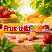 Fruit-tella epres, narancsos és citromos puha rágós cukorka 41 g – Summer Fruits