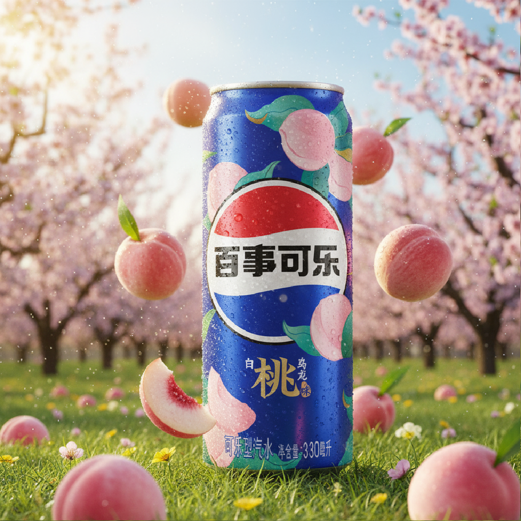 Pepsi Fehér Őszibarack-Oolong Ízű Szénsavas Üdítőital 330ml