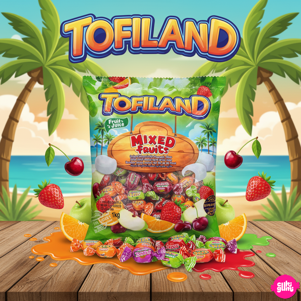 Tofiland Gyümölcs Válogatás Olvadós Cukor (1000g)