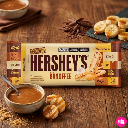 Hershey's Banán-karamell ízű tejcsokoládé szelet 77 g