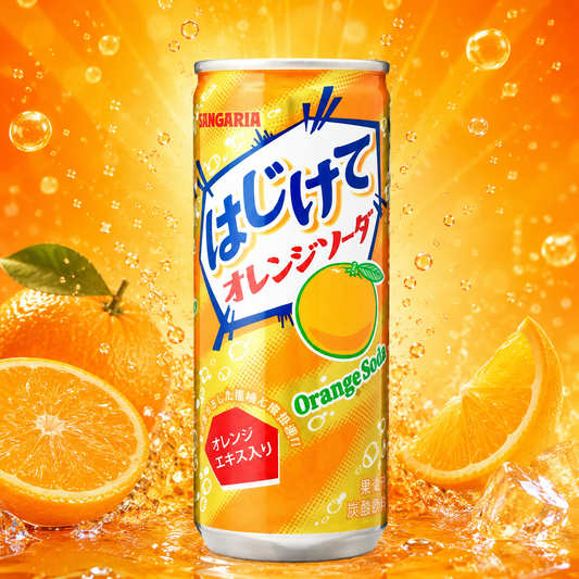 Hajikete Soda Orange 250ml – Japán Narancsízű Szénsavas Üdítőital