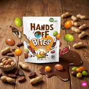 Hands Off Bites Peanut 185 g - Ropogós csokibevonatos földimogyoró drazsé
