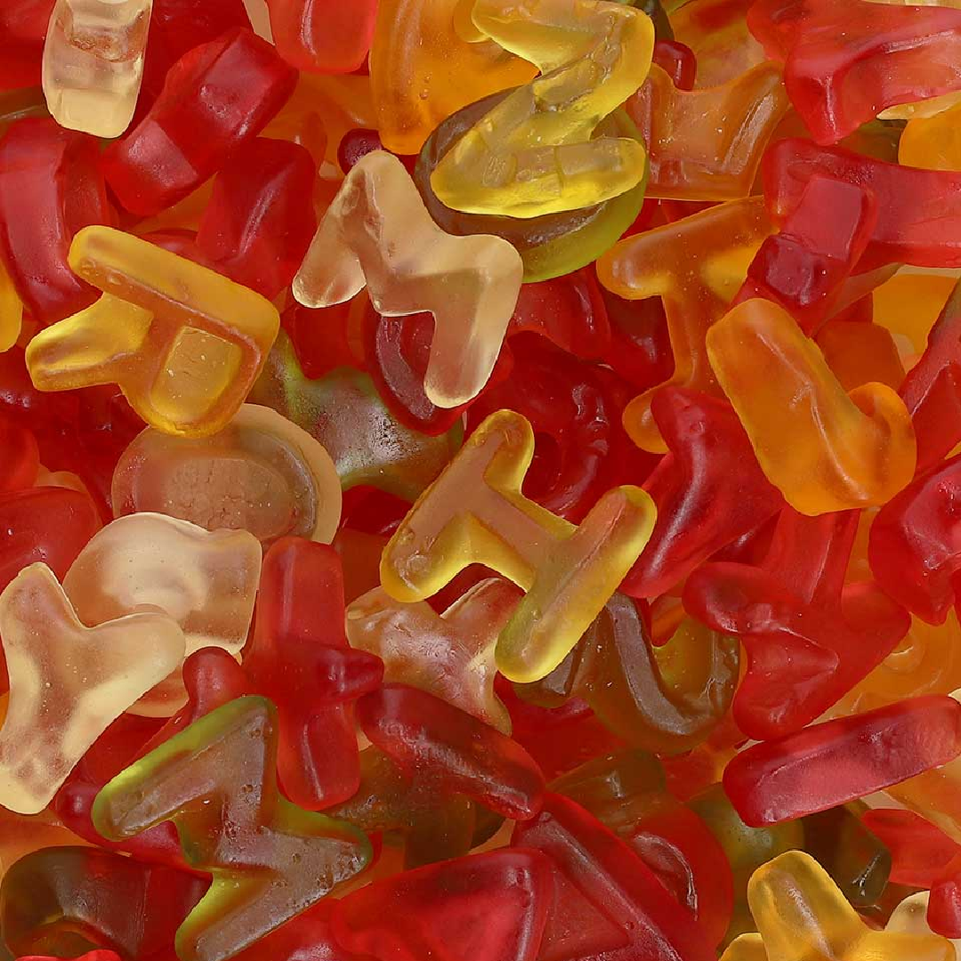 Letters and Numbers Gummy Candy 100g
