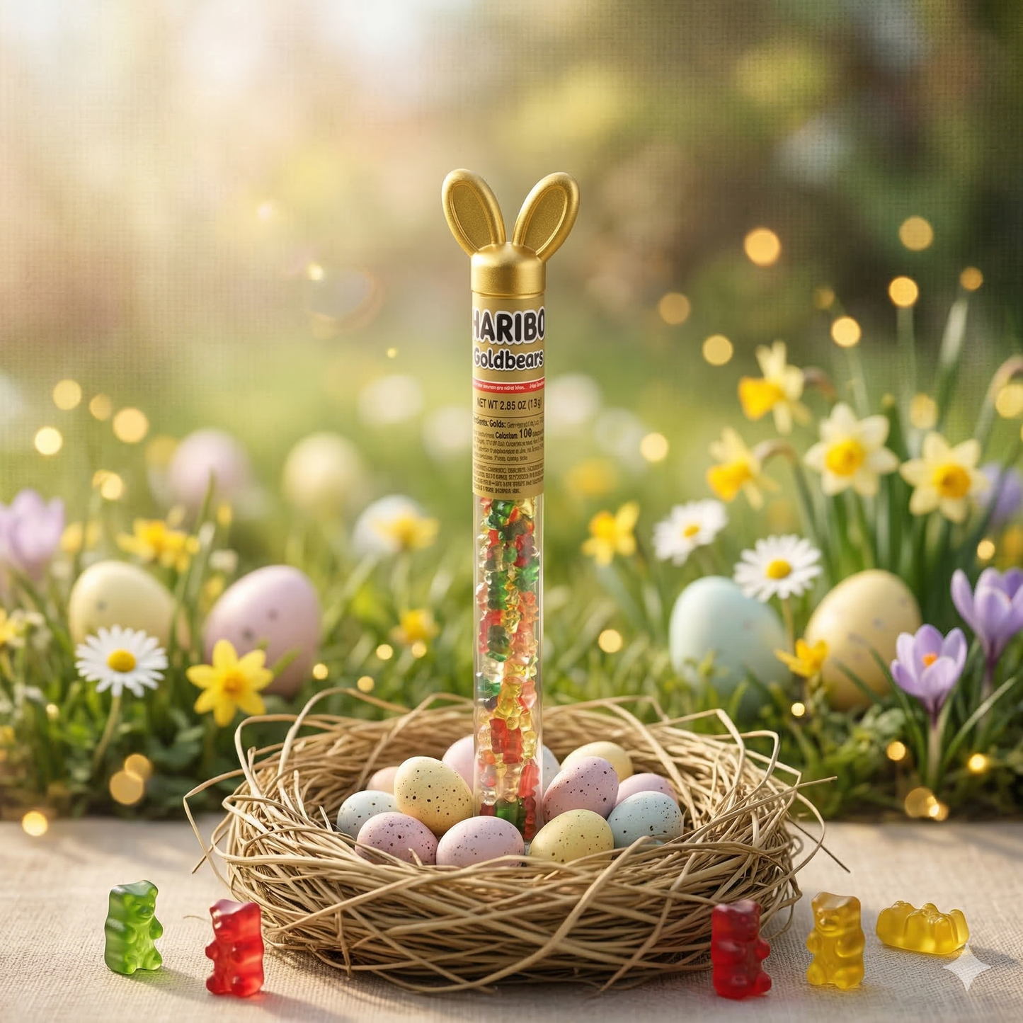 Haribo Gyümölcsös gumicukor macik csőben 72 g