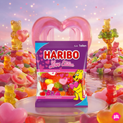 Haribo Love Edition 160 g – Szív & Maci Formájú Gumicukor Mix Habos Réteggel
