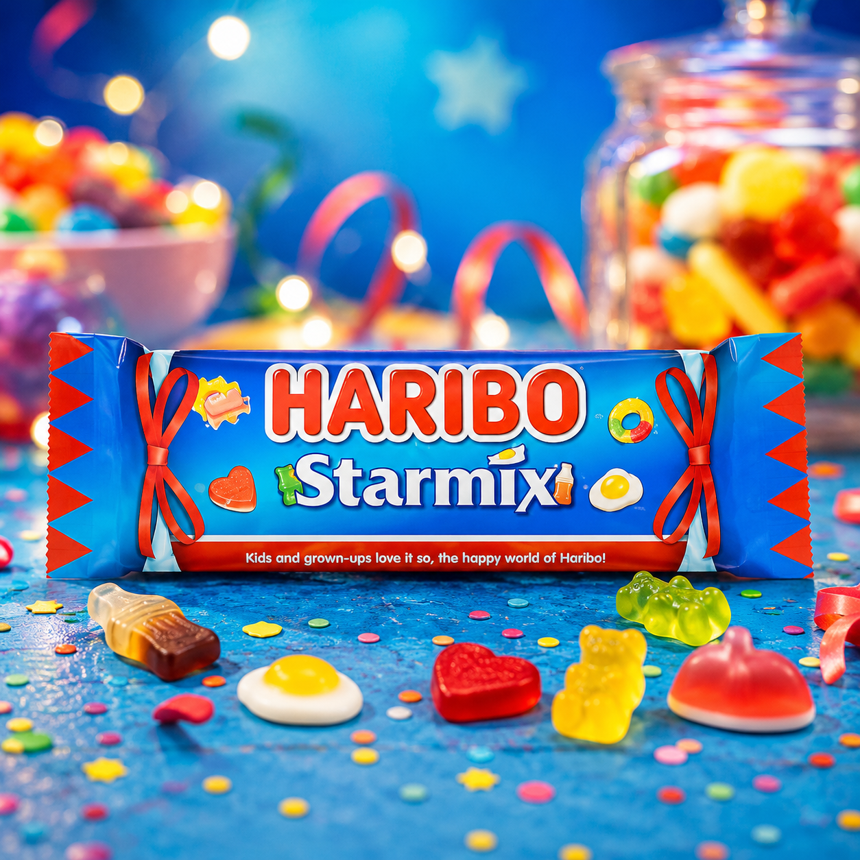 HARIBO Starmix vegyes gyümölcsízű gumicukor 120 g – Starmix Tube
