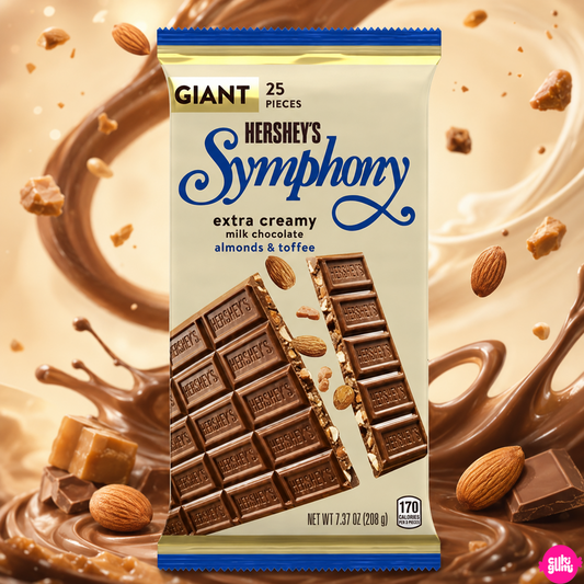 Hershey's Symphony with Almonds Giant 209 g – Mandulás-Toffees Tejcsokoladé