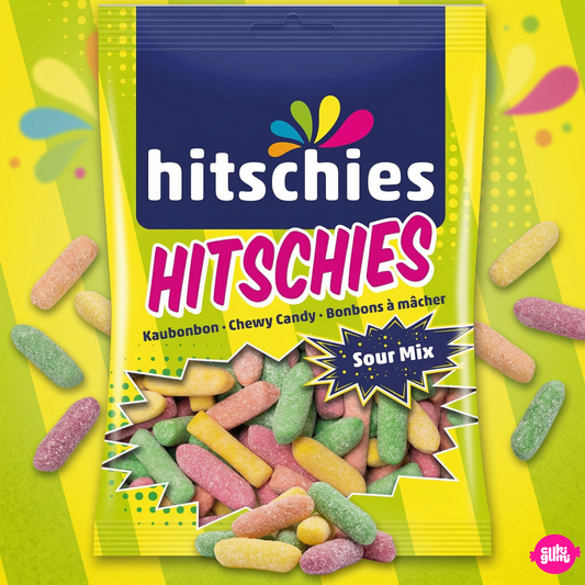 Hitschies Crunchy Sour Candy 125g - Ropogós savanyú gyümölcsös cukorka