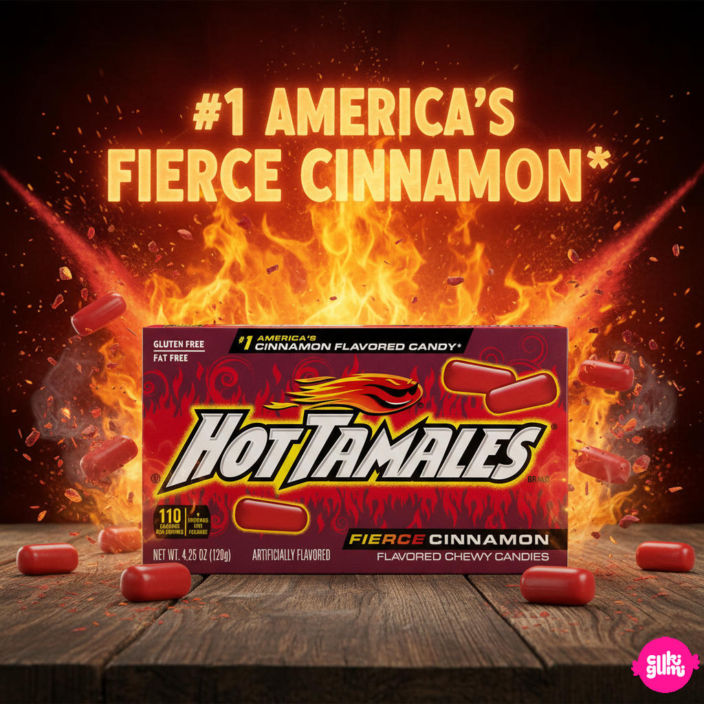 Hot Tamales – Tüzes Fahéj Rágókocka 100g