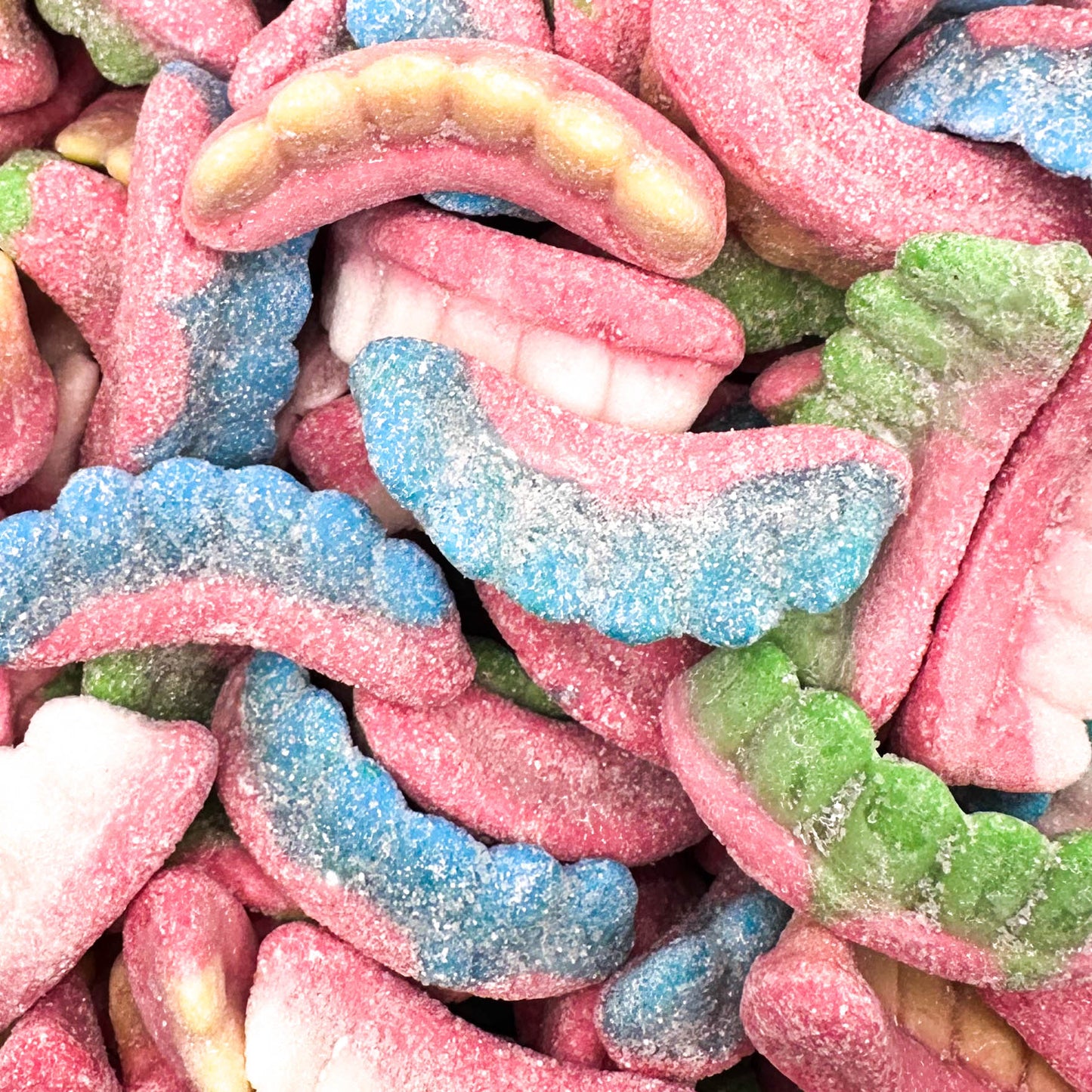 Többszínű savanyú fogacskás gumicukor 100g