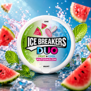 Ice Breakers Mints Duo Watermelon 36g – Zuckerfreie Wassermelone-Minz-Dragees