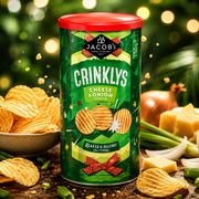 Jacob's Crinklys Cheese & Onion Sajtos-Hagymás Ropogós Snack 200 g