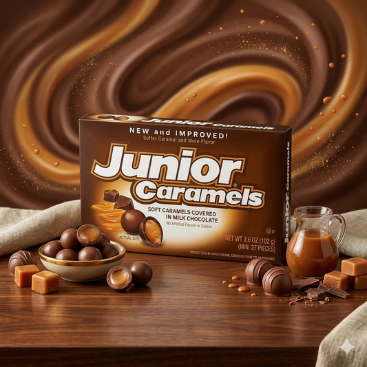 Junior Caramels Tejcsokoládéval bevont karamella drazsé 102 g