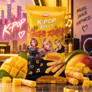 K-Pop Rolls Mango – Mangókrémmel töltött ropogós ostyarudak 120 g