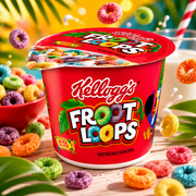 Kellogg's Froot Loops Cereal Cup 43g – Gyümölcsízű Amerikai Gabonapehely