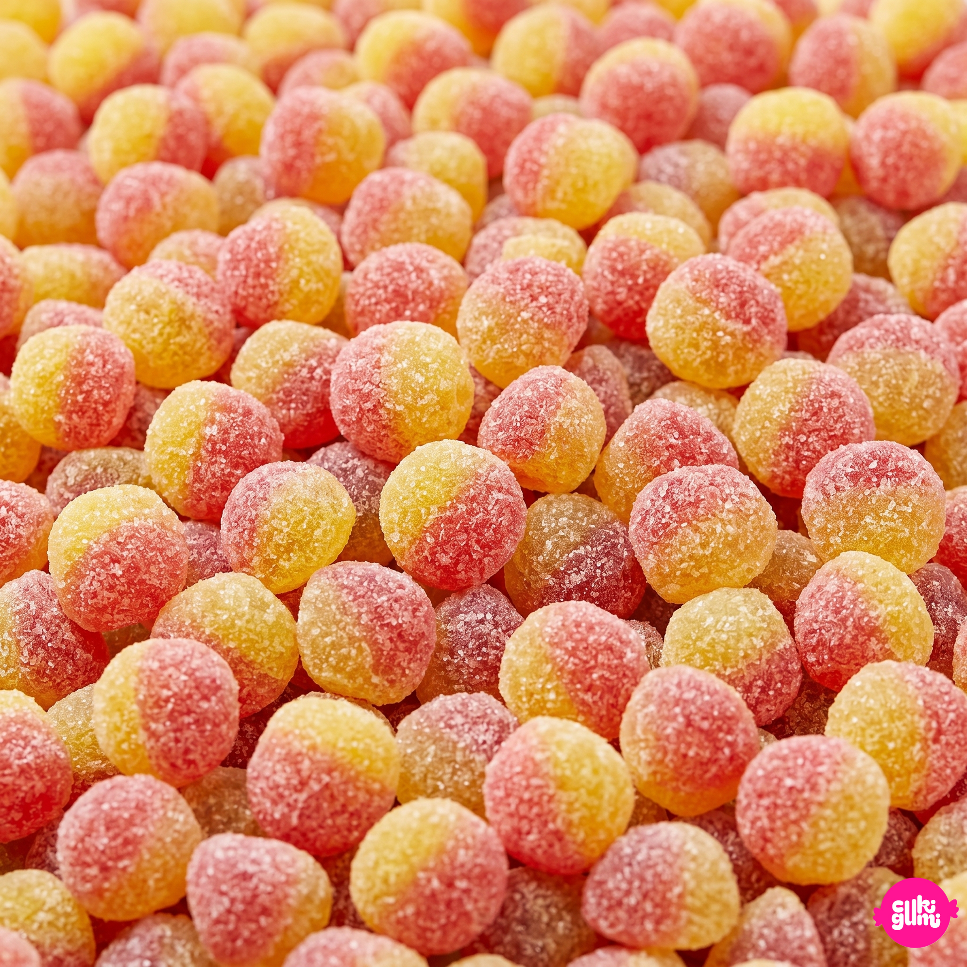 Kingsway Peaches 100 g – Barack Ízű Cukorbevonatos Gumicukor