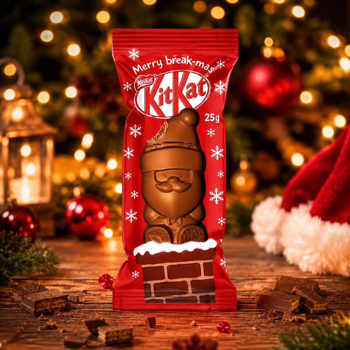 KitKat Santa Tejcsokoládé Mikulás Ropogós Töltelékkel 29 g