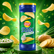 Lay's Stax Sour Cream & Onion 156g – Tejfölös-Hagymás Burgonyachips