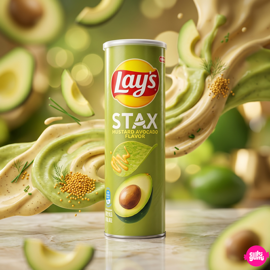 Lay's Stax Mustard Avocado 90 g – Mustáros-Avokádós Burgonyachips