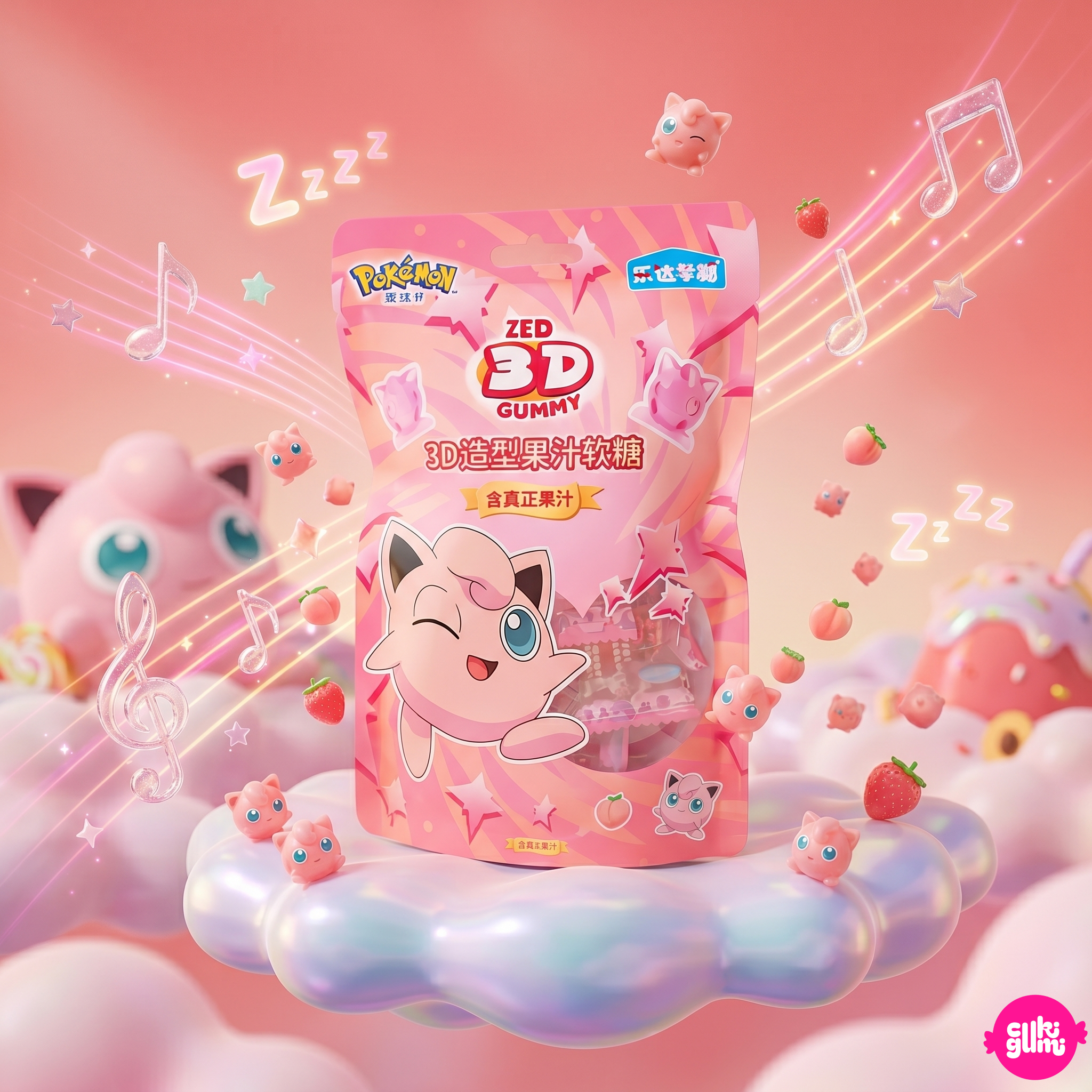 Leda Pokémon Strawberry 3D Gummy 56g – Eper Ízű Gumicukor | Anime Snack ...