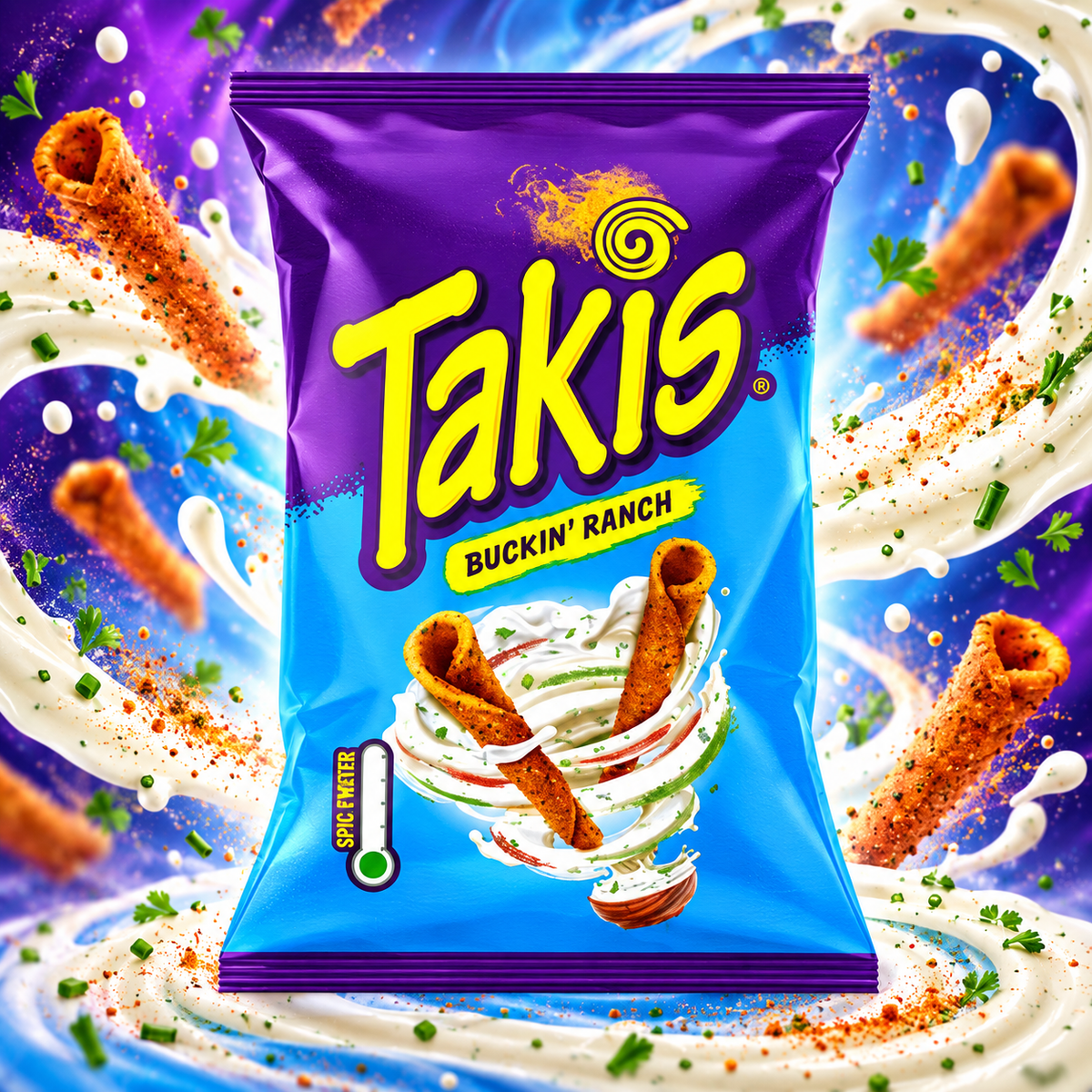 Takis Buckin' Ranch – Ranch ízű kukoricasnack 100 g