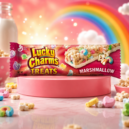 Lucky Charms Treats Bar 48g – Gabonasnack Szelet Színes Pillecukor Darabokkal
