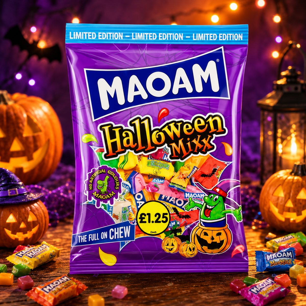 MAOAM Halloween Mixx Rágós Cukorka Válogatás 140 g
