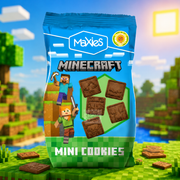 Maxies Minecraft kakaós mini keksz 100 g – Maxies Minecraft Mini Cookies