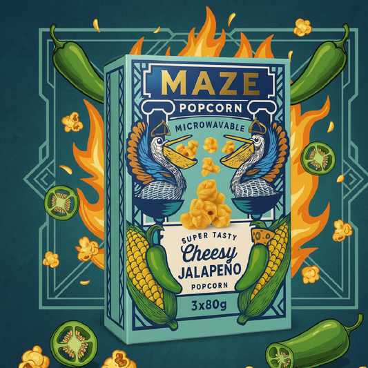 MAZE Cheesy Jalapeno Popcorn - Tüzes Sajtos Pattogatott Kukorica 240g
