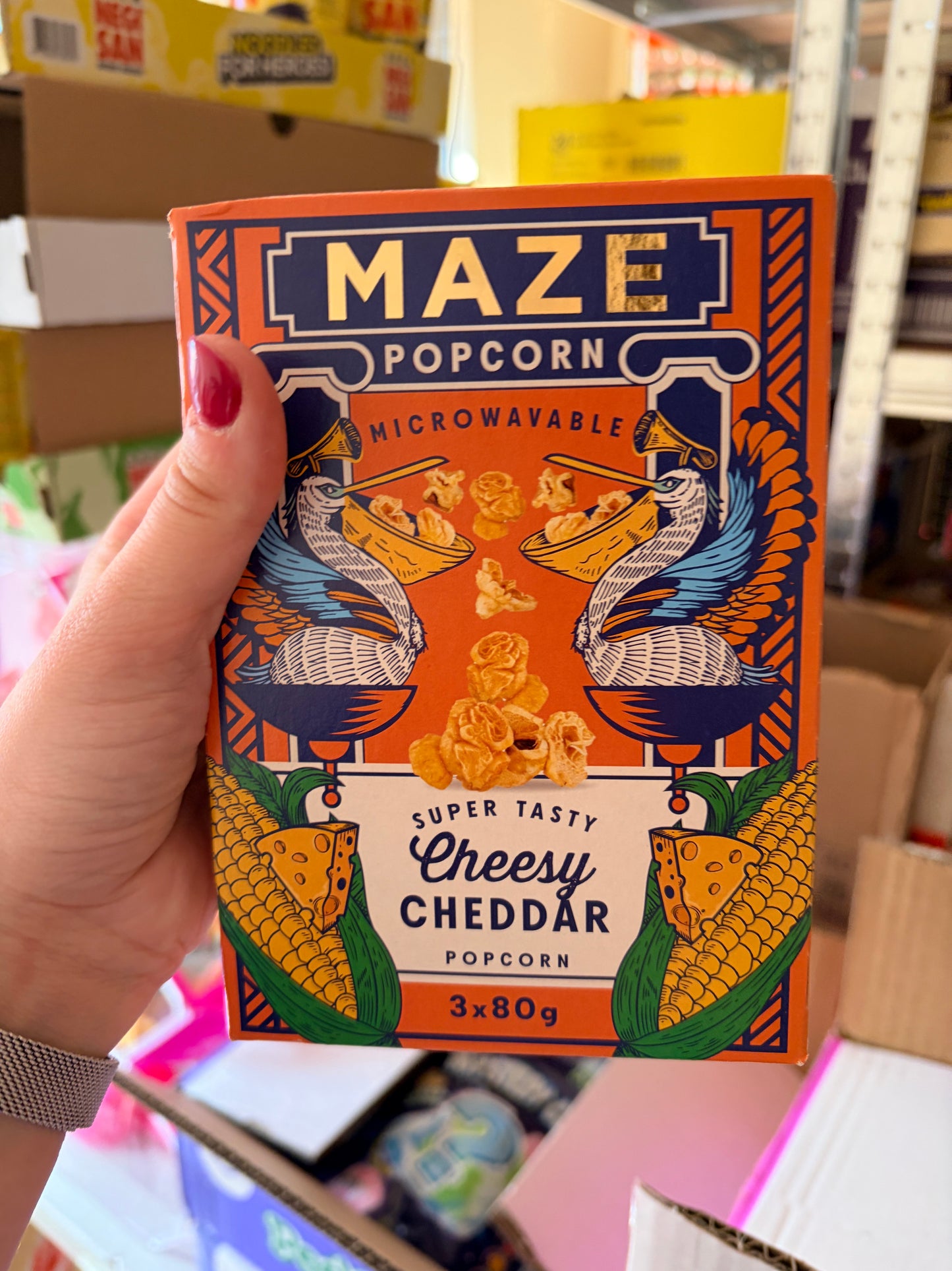 MAZE Popcorn – Extra sajtos Cheddar 240g (3x80g)
