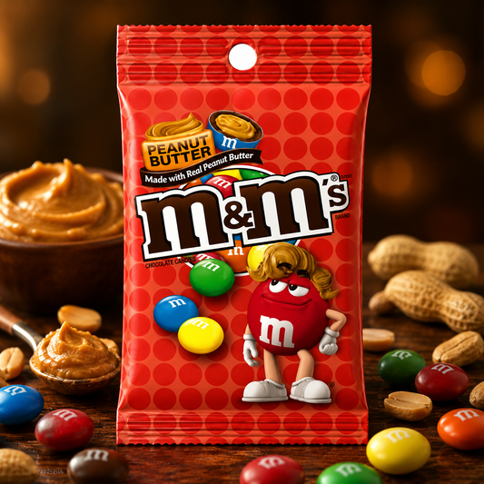 M&M's Peanut Butter 144g – Mogyoróvajas Tejcsokoládés Drazsé