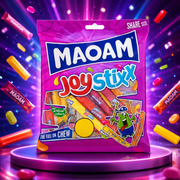 Maoam Joystixx 140g – Gyümölcsös és Kólás Rágócukor Rudak
