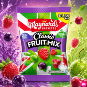 Maynards Bassetts Classic Fruit Mix 110 g – Gyümölcsízű Gumicukor Válogatás