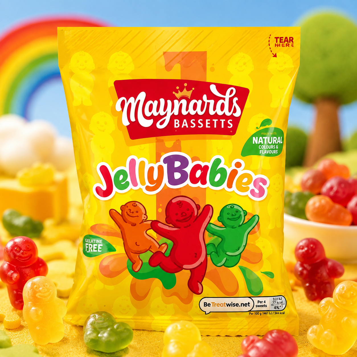 Maynards Bassetts gyümölcsízű Jelly Babies zselécukorka 130 g – Jelly Babies