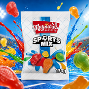 Maynards Bassetts Sports Mix 130g – Gyümölcsös Sportmix Gumicukor