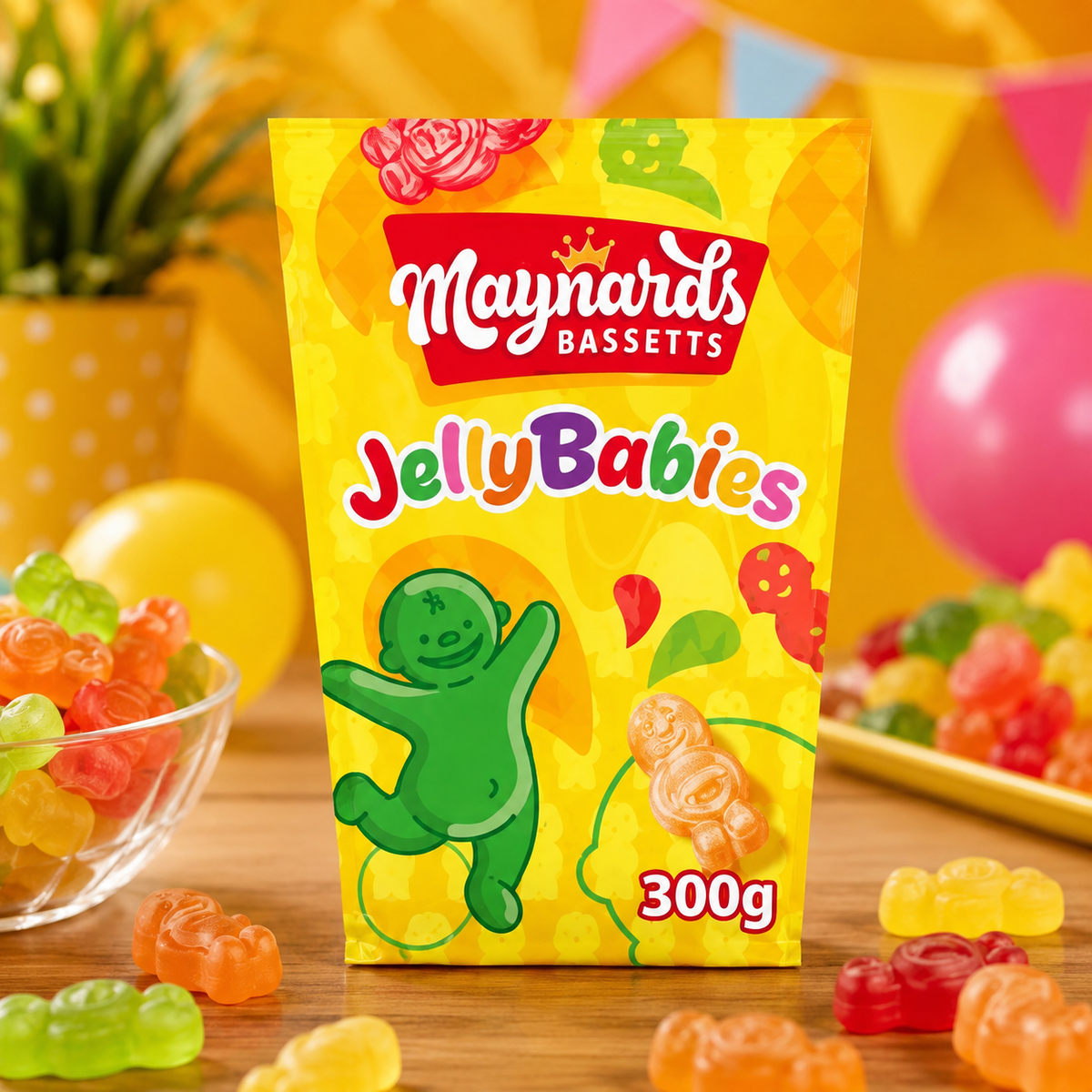 Maynards Bassetts Jelly Babies vegyes gyümölcsízű zselécukor figurák 300 g