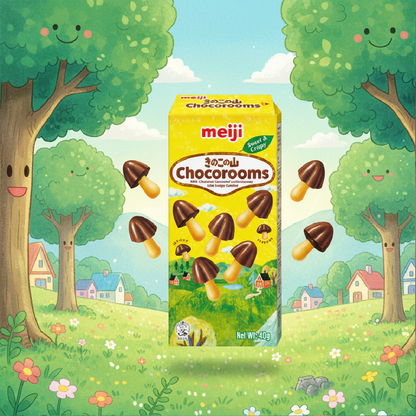 Meiji Chocorooms – Csokis Gomba Snack 40g