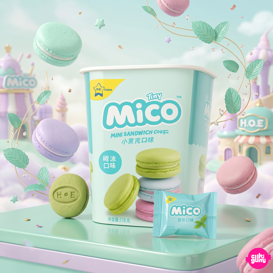 Mico Vanilla Mousse Macaron Cookies 88 g – Vaníliás Mousse Macaron Keksz