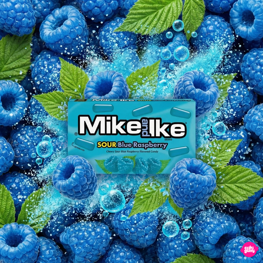 Mike and Ike Sour Blue Raspberry – Savanyú Kék Málnás Rágófalatok 22g
