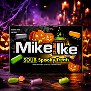Mike and Ike Sour Spooky Treats savanyú vegyes gyümölcsízű rágós cukorka 120 g
