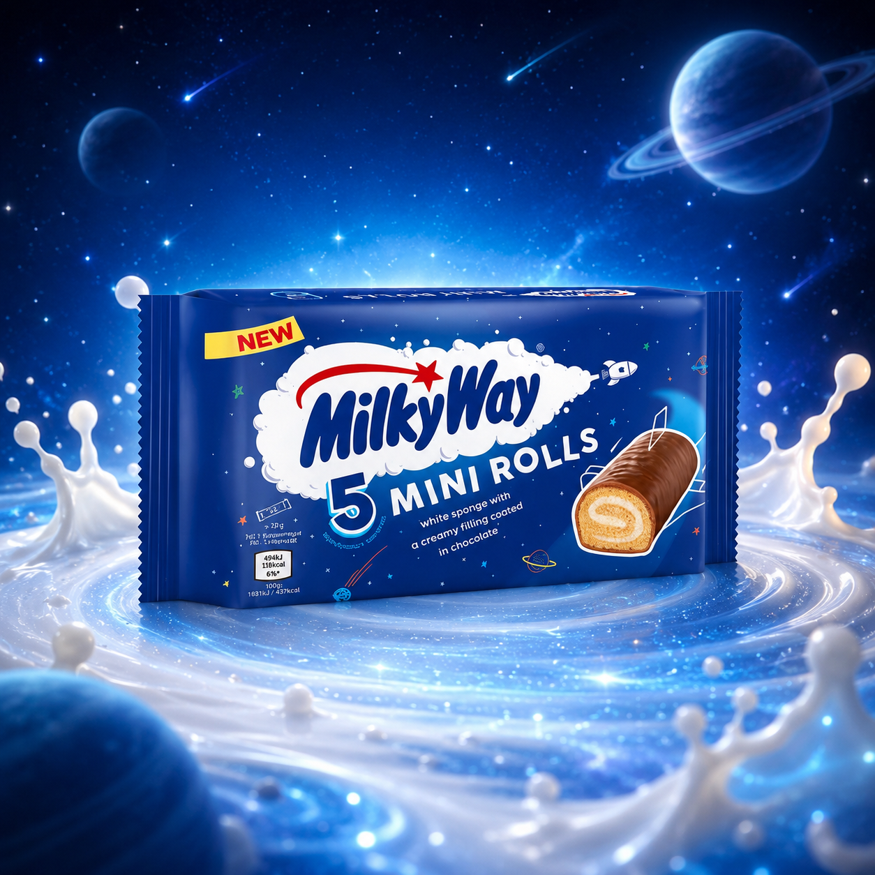 Milky Way csokoládés mini piskótatekercs 5×30 g – MilkyWay Mini Rolls 150 g